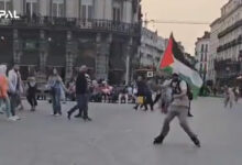 رفع العلم الفلسطيني في بروكسل ببلجيكا
