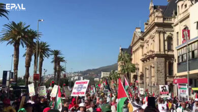 مسيرة مؤيدة لغزة في كيب تاون بجنوب أفريقيا