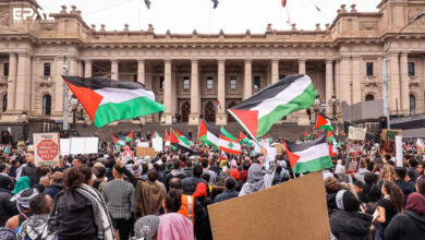 مسيرة مناصرة لغزة في ملبورن بأستراليا