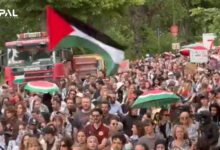 مسيرة مناصرة لفلسطين في برلين بألمانيا