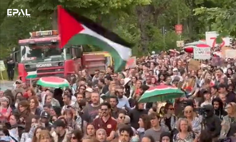 مسيرة مناصرة لفلسطين في برلين بألمانيا