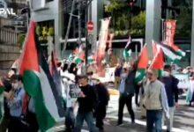 وقفة احتجاجية مؤيدة لغزة في أوساكا باليابان