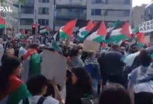وقفة احتجاجية مؤيدة لغزة في بروكسل ببلجيكا