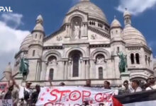 وقفة احتجاجية مناصرة لفلسطين في باريس بفرنسا