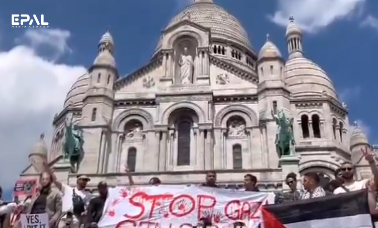 وقفة احتجاجية مناصرة لفلسطين في باريس بفرنسا