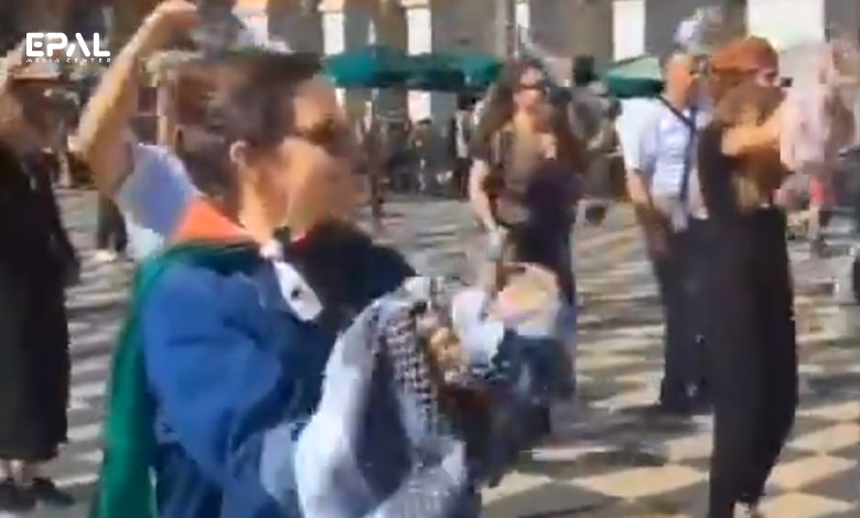 وقفة احتجاجية مناصرة لفلسطين في مدينة نيس الفرنسية