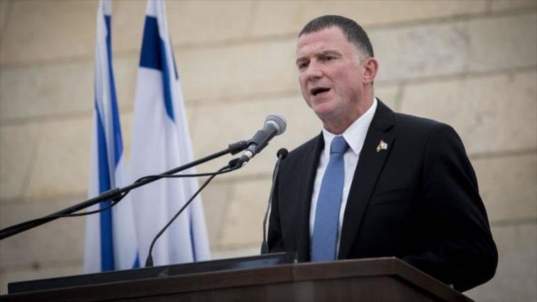 رئيس برلمان الكيان الإسرائيلي يدعو لإزالة دولة فلسطين من جدول الأعمال وضم الضفة الغربية للسيادة الإسرائيلية