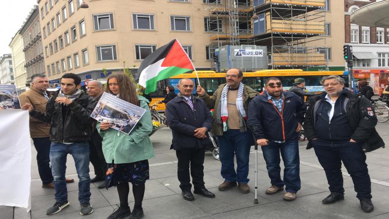 وقفة شعبية في كوبنهاغن في الذكرى 71 لاحتلال فلسطين