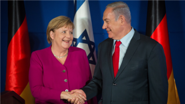 أنجيلا ميركل تدعو نتنياهو لإجتماع في برلين وتؤكد على اقامة الدولة الفلسطينية كحل للصراع