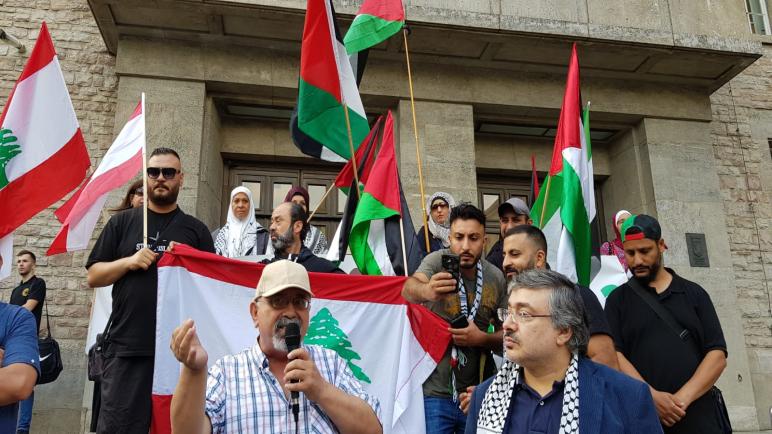 وقفة تضامنية في برلين دعما لحراك اللاجئين الفلسطينيين في لبنان